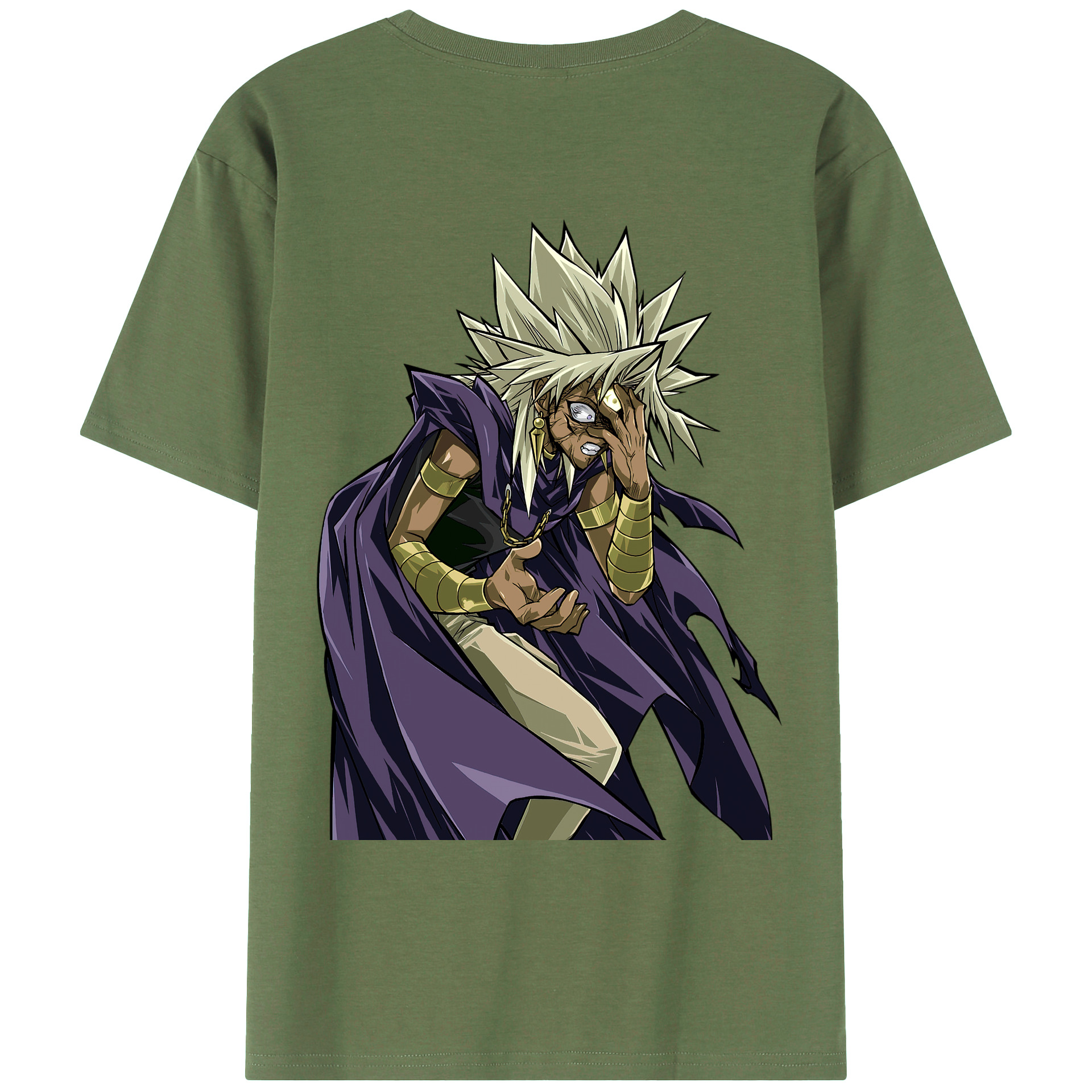 （画像用） 遊☆戯☆王 Yu-Gi-Oh! 綿100％ メンズ半袖Tシャツ（バックプリント） 通気性